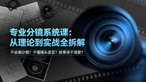不会画分镜?不懂镜头语言?故事讲不清楚?专业分镜系统课,从理论到实战全拆解!-聊项目