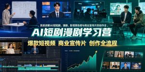 AI短剧漫剧学习营,系统讲解AI短剧、漫剧、影视预告片、爆款短视频与商业宣传片的创作全流程-聊项目