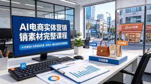 AI电商实体营销素材完整课程,AI创意短片完美复刻实景,实体店一键生成宣传引流短视频-聊项目