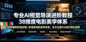 专业AI视觉导演进阶教程，38种爆款影视运镜+多维度电影美学体系，全方位提升AI成片高级感与镜头质感-聊项目