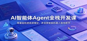 AI智能体Agent全栈开发课:零基础吃透底层理论,多场景智能机器人落地教学-聊项目