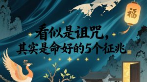 付费文章：看似是诅咒，其实是命好的5个征兆-聊项目