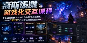 高斯泼溅与游戏化交互课程，将高斯泼溅技术与传统的节点式逻辑深度结合，打造一套“游戏化”的沉浸式场景的交互系统-聊项目