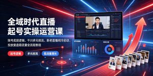 全域时代直播起号实操运营课|账号底层逻辑、千川多元投流、新老直播间冷启动、投放复盘稳流量全流程教程-聊项目