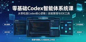 零基础Codex智能体系统课|从零吃透Codex核心逻辑、技能管理与IDE工具,搭建专属私人AI自动化工作流-聊项目