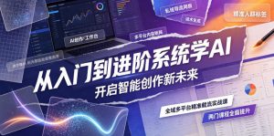 从入门到进阶系统学AI,开启智能创作新未来,两门课程,全面提升你的AI创作能力-聊项目