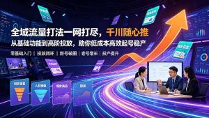 全域流量打法一网打尽,千川随心推从基础功能到高阶投放,助你低成本高效起号稳产-聊项目