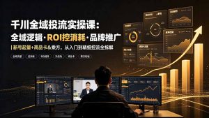 千川全域投流实操课:全域逻辑·ROI控消耗·品牌推广|新号起量+商品卡&乘方,从入门到精细控流全拆解-聊项目
