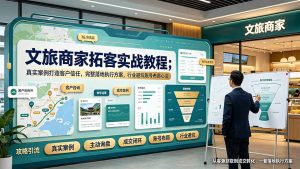 文旅商家拓客实战教程;真实案例打造客户信任,完整落地执行方案,行业避坑账号布局心法-聊项目