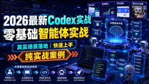 2026最新Codex实战零基础智能体实战，真实场景落地，快速上手，纯实战案例-聊项目