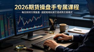 2026期货操盘手专属课程-更新7月11,每日实时行情复盘,适配短线玩家打造成熟交易模式-聊项目