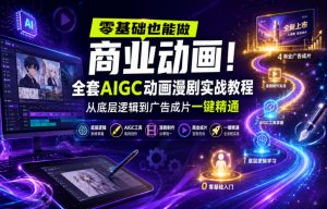 零基础也能做商业动画!全套AIGC动画漫剧实战教程,从底层逻辑到广告成片一键精通(更新0715)-聊项目