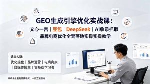 GEO生成引擎优化实战课：文心一言｜豆包｜DeepSeek｜AI收录抓取｜品牌电商优化全套落地实操教学-聊项目