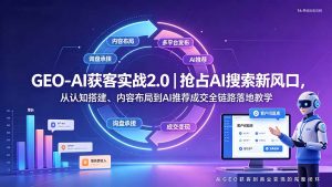 GEO-AI获客实战｜抢占AI搜索新风口，从认知搭建、内容布局到AI推荐成交全链路落地教学-聊项目
