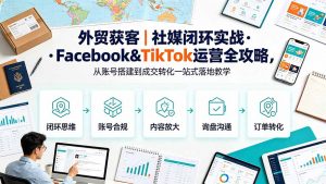 外贸获客｜社媒闭环实战·Facebook&TikTok运营全攻略，从账号搭建到成交转化一站式落地教学-聊项目