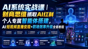 AI系统实战课｜财商思维抓取AI红利｜个人专属智能体搭建，AI短视频直播变现+职场效率升级全套教程-聊项目