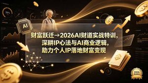 财富跃迁→2026AI财道实战特训,深耕IP心法与AI商业逻辑,助力个人IP落地财富变现-聊项目