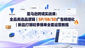 亚马逊跨境实战课-更新：全品类选品逻辑｜SP/SB/SD广告精细化｜新品打爆旺季爆单全套运营教程-聊项目