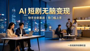 别乱找副业了，快手 AI 短剧零门槛长久被动增收-聊项目