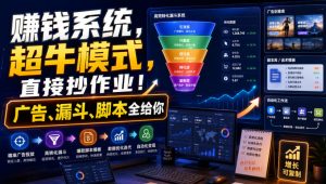 賺钱系统，超牛模式，直接抄作业！广告、漏斗、脚本全给你【原创双语字幕】-聊项目
