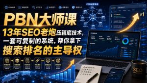 PBN大师课13年SEO老炮压箱底技术,一套可复制的系统,帮你拿下搜索排名的主导权【原创双语字幕】-聊项目