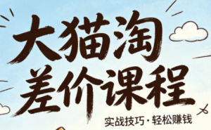 大猫淘差价课程(更新8月)-聊项目