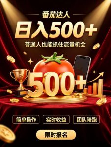 番茄达人日入500+?普通人也能参与?做番茄达人真的可行?零门槛番茄推文,新手也能上手做达人【揭秘】-聊项目