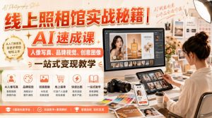 线上照相馆实战秘籍|AI速成课,人像写真、品牌视觉、创意图像一站式变现教学-聊项目