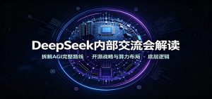 DeepSeek内部交流会解读：拆解AGI完整路线，开源战略与算力布局底层逻辑-聊项目