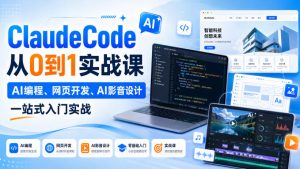 ClaudeCode从0到1实战课,AI编程、网页开发、AI影音设计一站式入门实战-聊项目