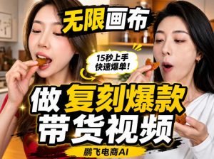 无限画布实操教程,搭一个炸裂级黑科技工作流——一键复刻爆款带货视频-聊项目