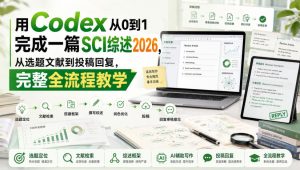 用Codex从0到1完成一篇SCI综述2026，从选题文献到投稿回复，完整全流程教学-聊项目