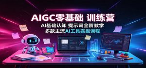 AIGC零基础训练营:AI基础认知,提示词全阶教学,多款主流AI工具实操课程-聊项目