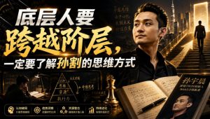 付费文章:底层人要跨越阶层,一定要了解孙割的思维方式-聊项目