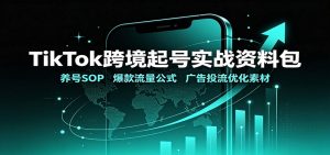 TikTok跨境起号实战资料包:养号SOP,爆款流量公式,广告投流优化素材-聊项目