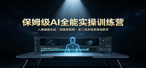 保姆级AI全能实操训练营：人像图像生成，创意短视频，多工具多场景落地教学-聊项目
