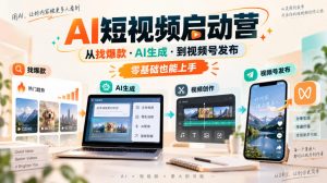 AI短视频启动营,从找爆款·AI生成·到视频号发布,零基础也能上手-聊项目