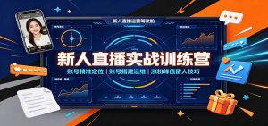 新人直播实战训练营:账号精准定位,账号搭建运维,涨粉峰值留人技巧-聊项目