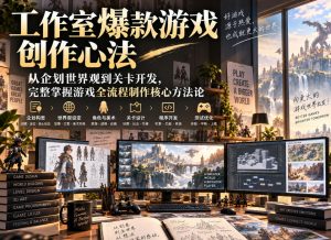 工作室爆款游戏创作心法｜从企划世界观到关卡开发，完整掌握游戏全流程制作核心方法论-聊项目