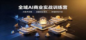 全域AI商业实战训练营:涵盖AI技术实操、流量创业、财富管理与职场成长全体系内容-聊项目