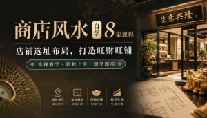 商店风水自学8集课程｜店铺选址布局，打造旺财旺铺实操教学-聊项目