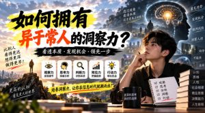 某公众号付费文章：如何拥有异于常人的洞察力？-聊项目