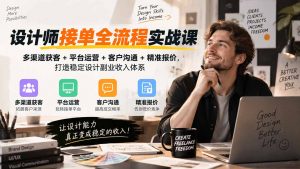 设计师接单全流程实战课-无水印｜多渠道获客+平台运营+客户沟通+精准报价，打造稳定设计副业收入体系-聊项目