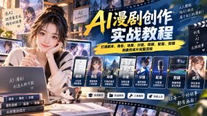 2026 AI漫剧创作实战教程：打通剧本、角色、场景、分镜、视频、配音、剪辑到最终成片完整流程-聊项目
