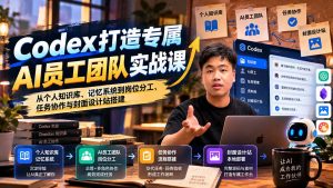 【无水印】Codex打造专属AI员工团队实战课:从个人知识库、记忆系统到岗位分工、任务协作与封面设计站搭建-聊项目