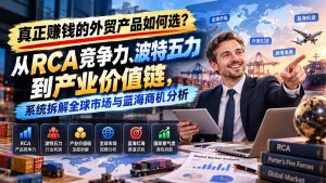 真正赚钱的外贸B2B产品如何选?从RCA竞争力、波特五力到产业价值链,系统拆解全球市场与蓝海商机分析-聊项目