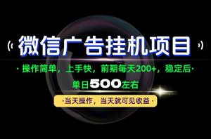 一部手机就能操作，每天十几分钟就够用了，前期每天两百左右，稳定后轻松日入500+-聊项目