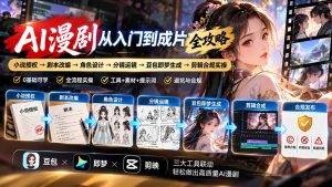 AI漫剧从入门到成片全攻略-更新1017:小说授权→剧本改编→角色设计→分镜运镜→豆包即梦生成→剪辑合规实操-聊项目