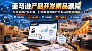亚马逊产品开发精品课程，挖掘蓝海产品机会，打造具备竞争力的亚马逊精品链接-聊项目
