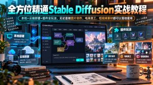 全方位精通Stable Diffusion实战教程|本地+云端部署+插件全玩法,无论是做图片创作、电商美工、短视频素材都可以落地使用-聊项目